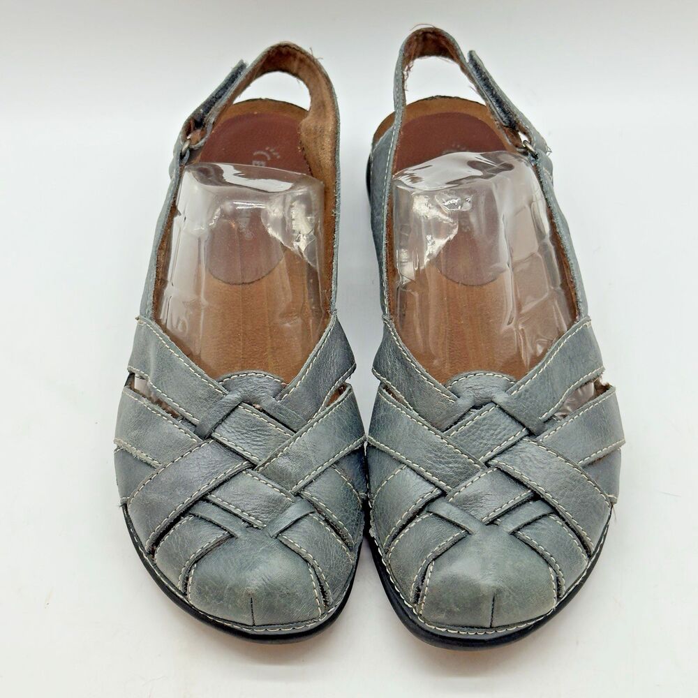 Baretraps Darletta Slingback Sandals Women's 8M Blue Woven Leather Fisherman - Picture 5 of 10